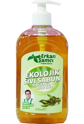 Erkan Şamcı Ekolojik Defneli & Zeytinyağlı Sıvı Sabun 500 ml