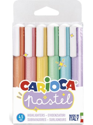 Carioca Fosforlu Pastel İşaretleme Kalemi 6'Lı