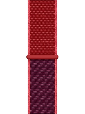 Quse Spor Loop Kordon, Apple Watch Series SE/11/10/9/8/7/6/5/4/3 Uyumlu 42mm-41mm-40mm-38mm, Prodcut Red
