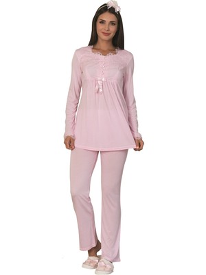 By Mecit Pijama 5 Parça Pembe Lohusa Set 1924