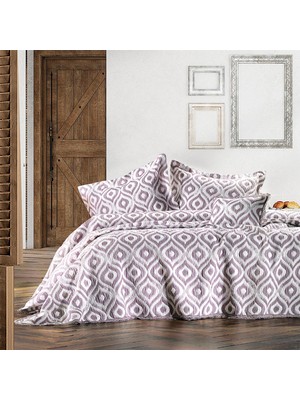 Zebra Casa All Days Ikat Mürdüm Çift Kişilik Yatak Örtüsü