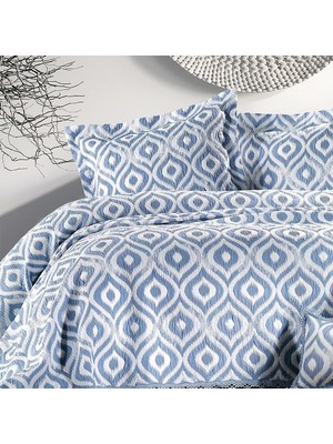 Zebra Casa All Days Ikat Indigo Tek Kişilik Yatak Örtüsü