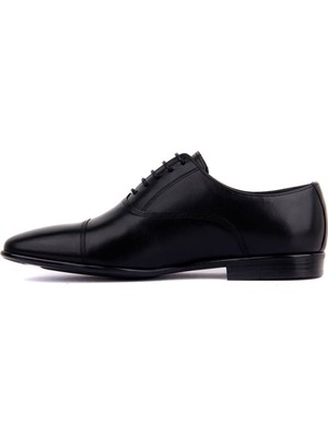 Fosco Bağcıklı Siyah Deri Erkek Klasik Ayakkabı 9102 46