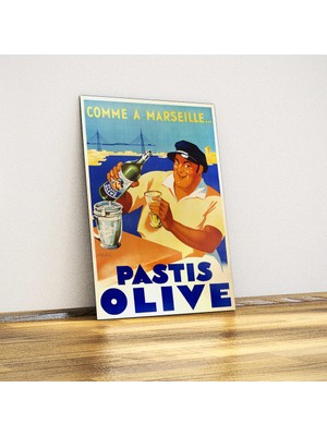 Javvuz  Pastis Olive   Dekoratif Metal Plaka