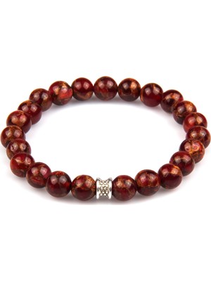 Alibaba Doğaltaş Murano Kuvars Doğal Taş Bileklik 8 mm Küre Kesim