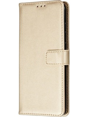 Gpack Alcatel 1S 2020 Kılıf LocaL Cüzdan Standlı Kartvizitli Gold
