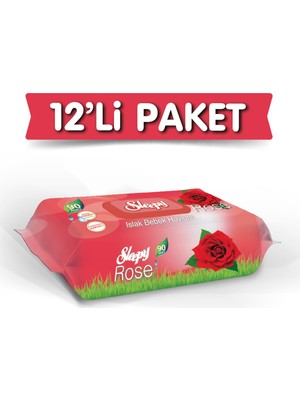 Sleepy Gül Kokulu Islak Havlu 12 X 90'lı Paket – Hassas Ciltlere Özel Yumuşak Ve Ferahlatıcı Temizlik