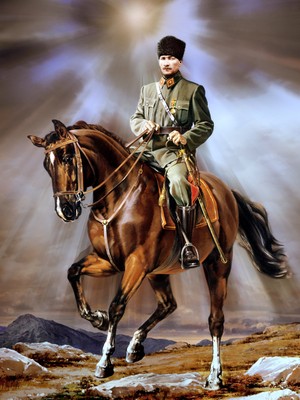 Ateş Anıt Atatürk Kanvas Tablo-09