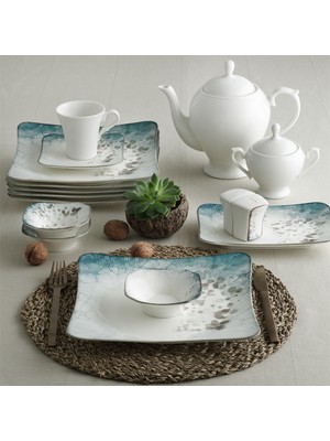 Güral 36 Parça Spinoza Kare Kahvaltı Takımı