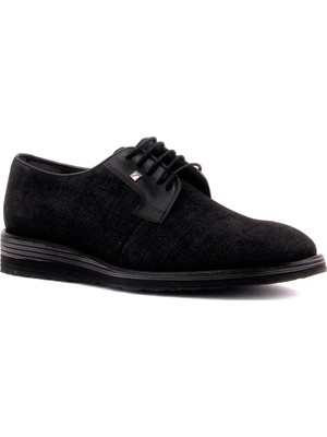 Fosco - Siyah Nubuk Deri Erkek Günlük Ayakkabı