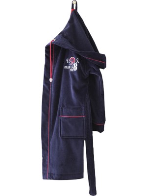 Ecocotton Organik Pamuk 7-8 Yaş Çocuk Bornoz - Sports Time Lacivert