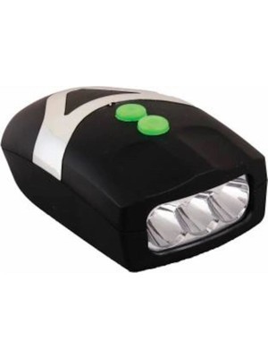 Netodak Bisiklet Ön Farı Kornalı Bisiklet Ön Lamba Pilli (Piller Dahil) Siyah Renk