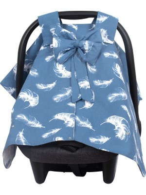 Sevi Bebe Fiyonklu Ana Kucağı Örtüsü Tüy Desen