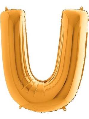 Kikajoy U Harf Altın Folyo Balon 102 cm