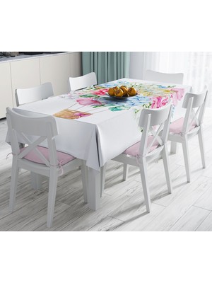 RealHomes Özel Tasarım Dijital Baskılı Dertsiz Masa Örtüsü 120 x 140 cm