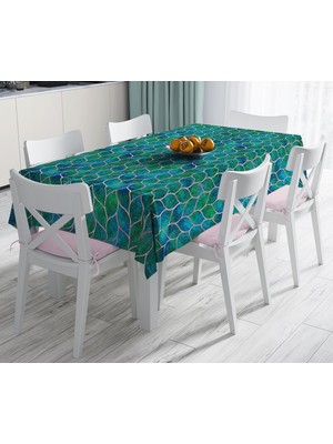 RealHomes Özel Tasarım Dijital Baskılı Dertsiz Masa Örtüsü 120 x 140 cm