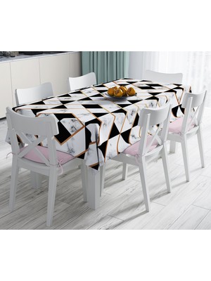 RealHomes Özel Tasarım Dijital Baskılı Leke Tutmaz Masa Örtüsü 120 x 140 cm