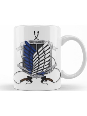 Baskı Dükkanı Attack On Titan Scoutıng  Legıon Kupa Bardak Porselen