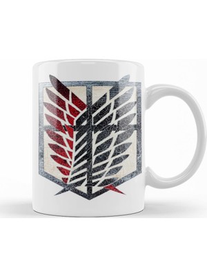 Baskı Dükkanı Attack On Titan Scoutıng Legıon Kupa Bardak Porselen