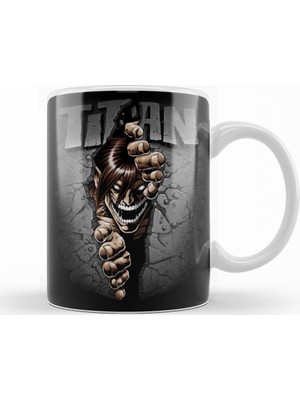 Baskı Dükkanı Attack On Titan Split Titan Kupa Bardak Porselen