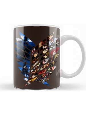 Baskı Dükkanı Attack On Titan Survey Corps Kupa Bardak Porselen