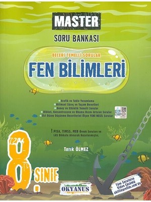 Okyanus Yayınları Master 8 Fen Bilimleri Soru Bankası