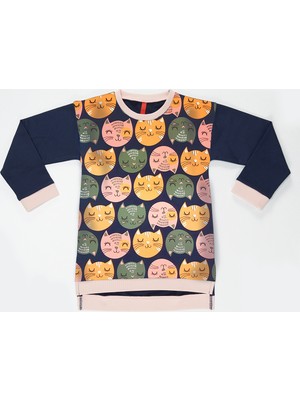 Mushi Kediler Kız Çocuk Elbise