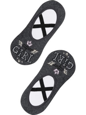 Penti Smoke Melanj Kız Çocuk Çapraz Motto Babet Çorap