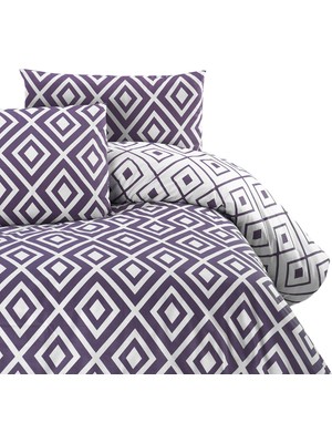 Menderes Home Soft Mor Tek Kişilik Nevresim+Yastık
