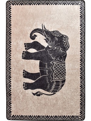 Chilai Home Elefante Nero Dijital Halı 80 x 120 cm