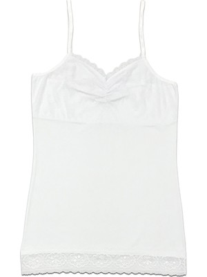 Özkan 24186 Kadın Dantel Yaka İp Askılı Atlet