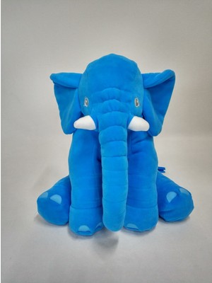 Bebe Yatmaz 75 cm Mega Boy Uyku Arkadaşım Peluş Fil Mavi