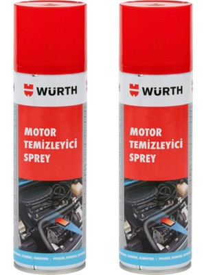 Würth Su Gerektirmeyen Motor Temizleyici Sprey 2×500 ml – Araç, Motosiklet ve Çim Biçme Makinesi için Pratik Çok Amaçlı Temizlik