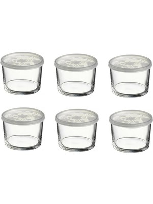 Paşabahçe Kapaklı Cam Saklama Kabı 6'lı Set Sızdırmaz Tasarım 220 cc Çok Amaçlı Kullanım