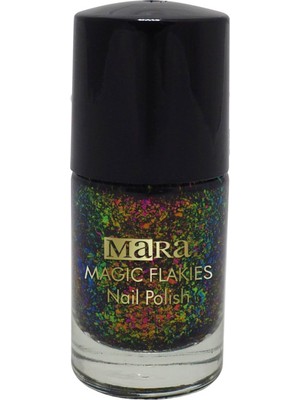 Mara Magic Flakies Oje 15 ml Kırmızı, Altın ve Yeşil Renk Yansımalarıyla Flakies Serisi
