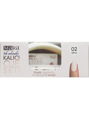Mara Kalıcı Oje Seti 02 Beyaz Renk Uzun Süreli Kalıcılık ve Pratik Kullanım