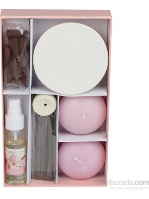 Hepsi Dahice Setabianca Aroma Diffuser Set 2'Li Mum Tütsü Lily