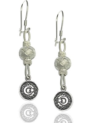 Midyat Nurtaş Gümüş 1000 Ayar Kazaziye Kadın Gümüş Küpe