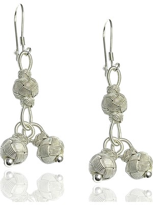 Midyat Nurtaş Gümüş 1000 Ayar Kazaziye Kadın Gümüş Küpe