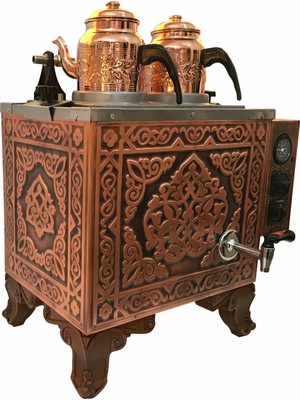 KUTLU TİCARET 2 Demlikli Bakır Çay Kazanı