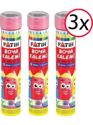 Fatih Tüp Kuru Boya 12'li 3 Adet