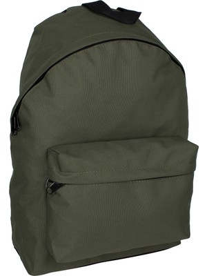 Bagacar 126 Su Geçirmez Kumaş Unisex Günlük ve Okul Sırt Çantası, Ayarlanabilir Askılı, Yeşil, 43x30x12 cm