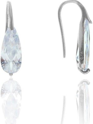 Söğütlü Si̇lver Zirkon Taşlı Damla Küpe