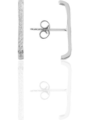 Söğütlü Si̇lver Gümüş Zirkon Taşlı Style Küpe