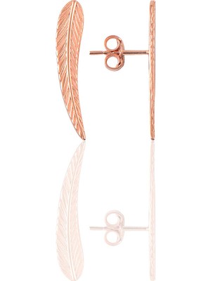 Söğütlü Si̇lver Gümüş Tüy Modeli Gümüş Küpe