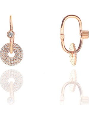 Söğütlü Si̇lver Gümüş Rose Simit Modeli Göçmen Küpe