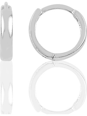 Söğütlü Si̇lver Gümüş Rodyumlu Halka Küpe