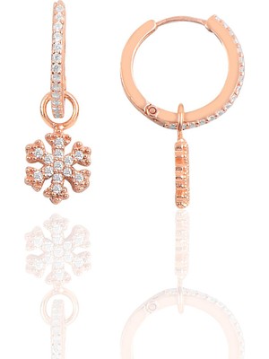 Söğütlü Si̇lver Gümüş Kartanesi Halka Küpe