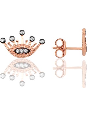 Söğütlü Si̇lver Gümüş Elmas Montürlü Kirpi Küpe