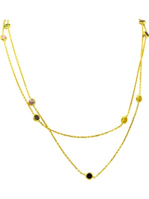 Söğütlü Silver Yaldızlı Kolye